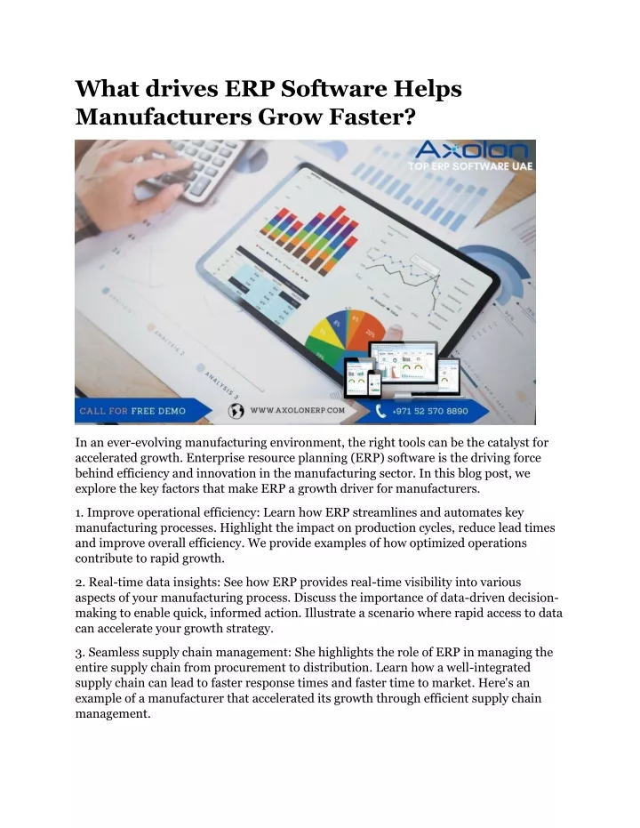 what drives erp software helps manufacturers grow