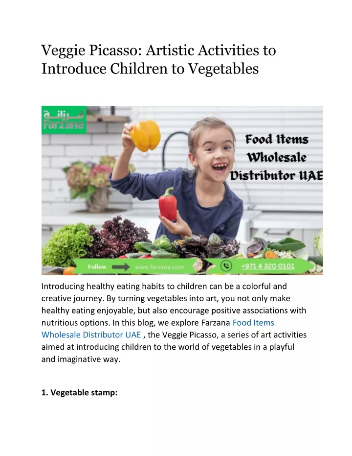 veggie picasso artistic activities to introduce