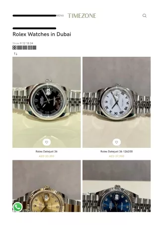 Rolex Watches in Dubai