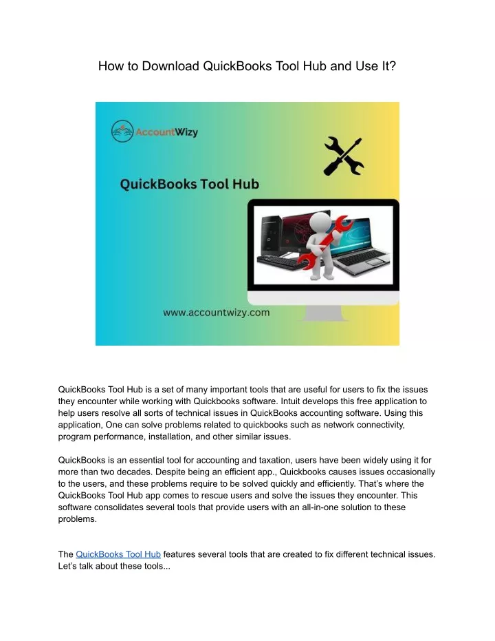 how to download quickbooks tool hub and use it