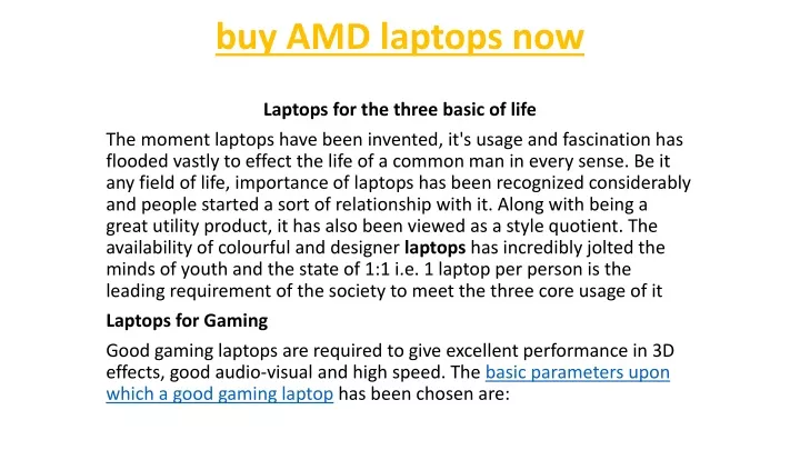 buy amd laptops now