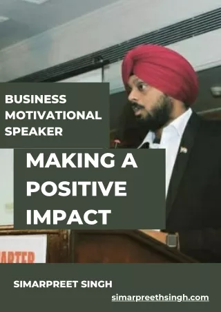 Business Motivational Speaker: Making a Positive Impact