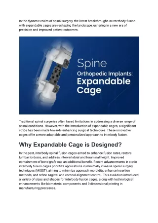 in the dynamic realm of spinal surgery the latest