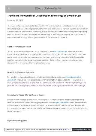 electro fab insights