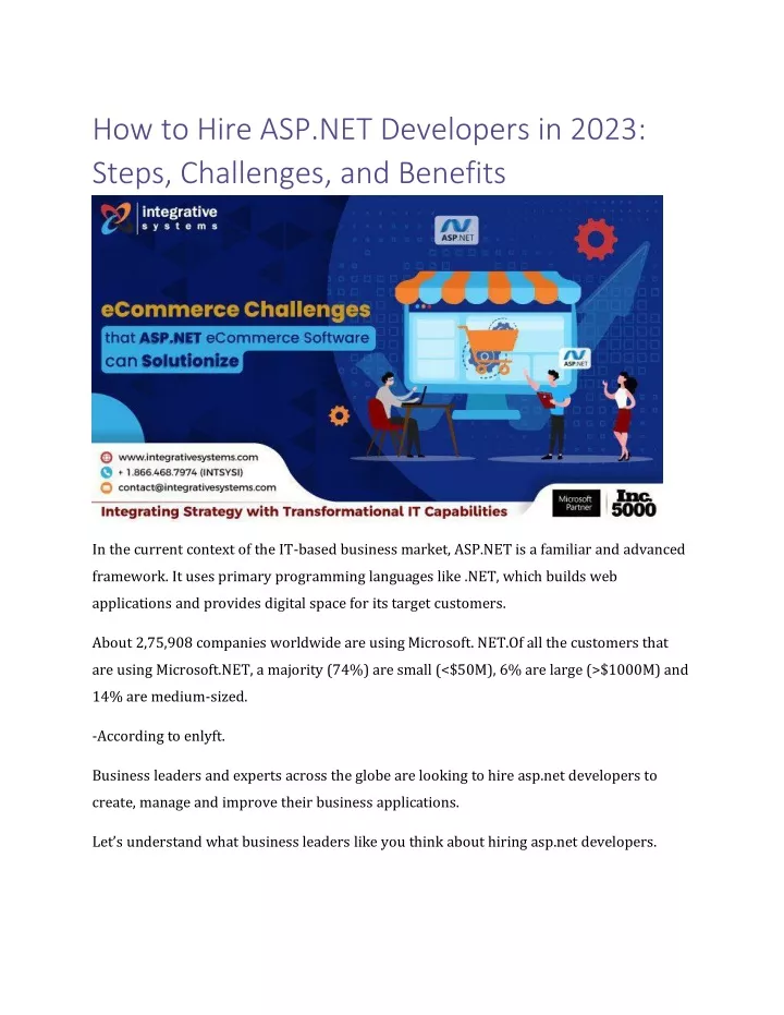 how to hire asp net developers in 2023 steps