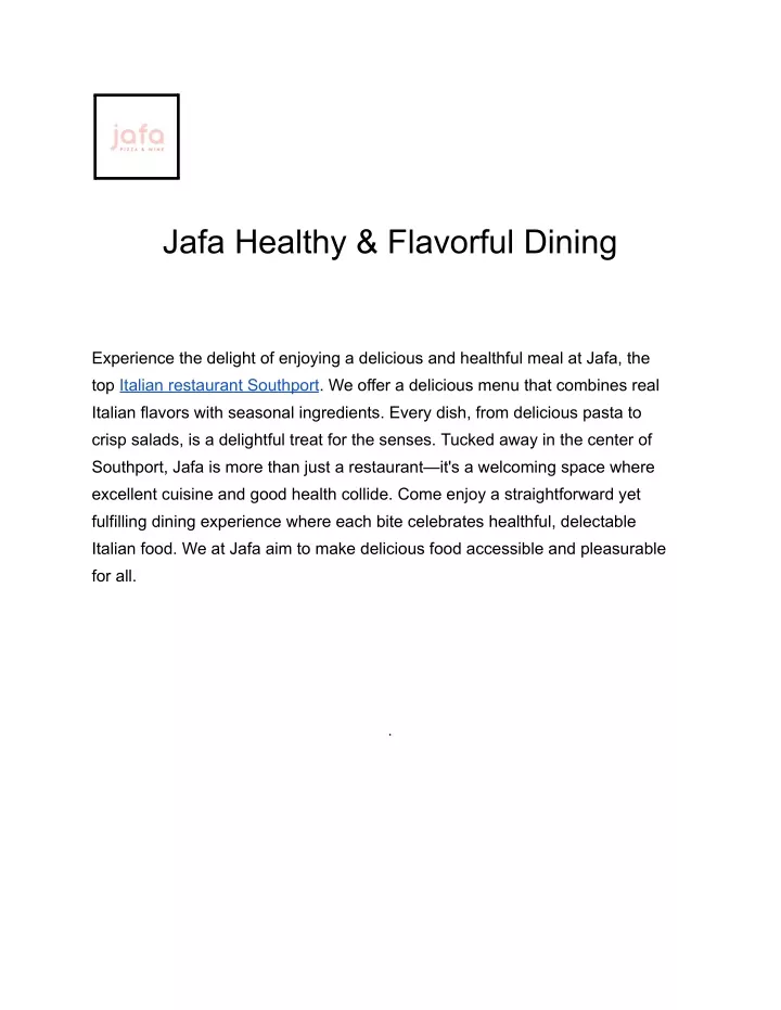 jafa healthy flavorful dining