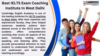 Best IELTS Exam Coaching In West Delhi