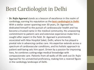 Best Cardiologist in Delhi