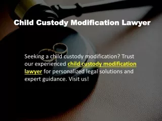 Child Custody Modification Lawyer