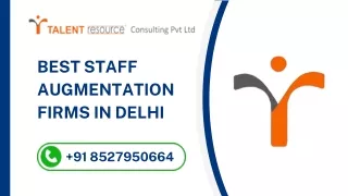 Best Staff Augmentation Firms In Delhi