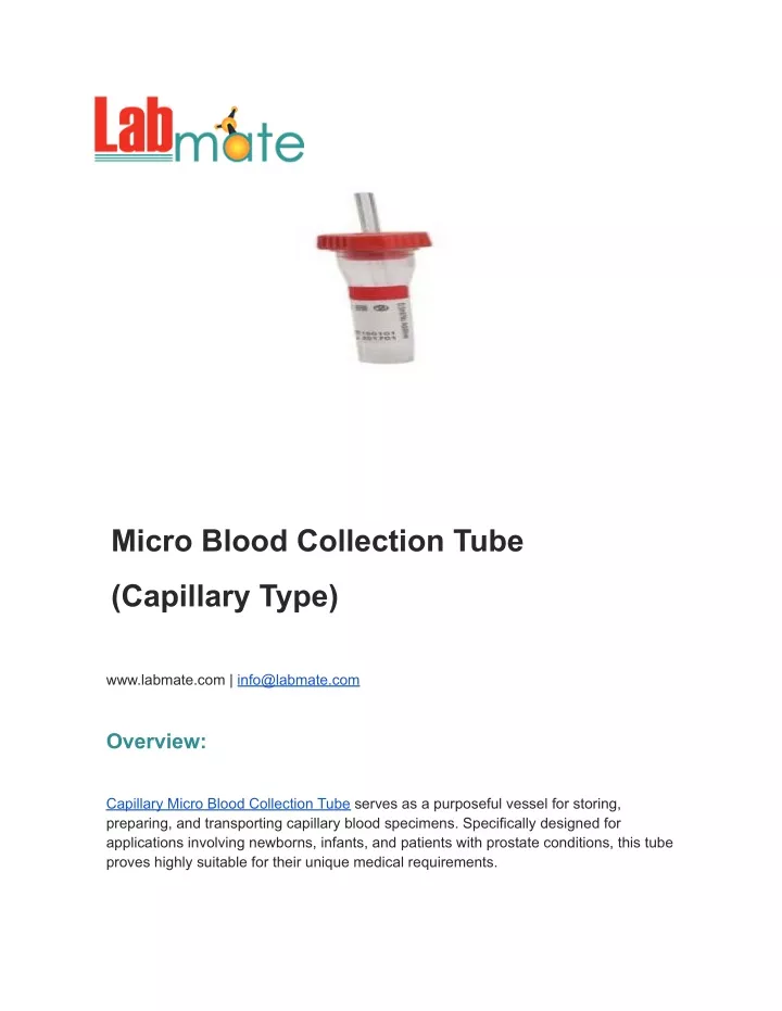 micro blood collection tube