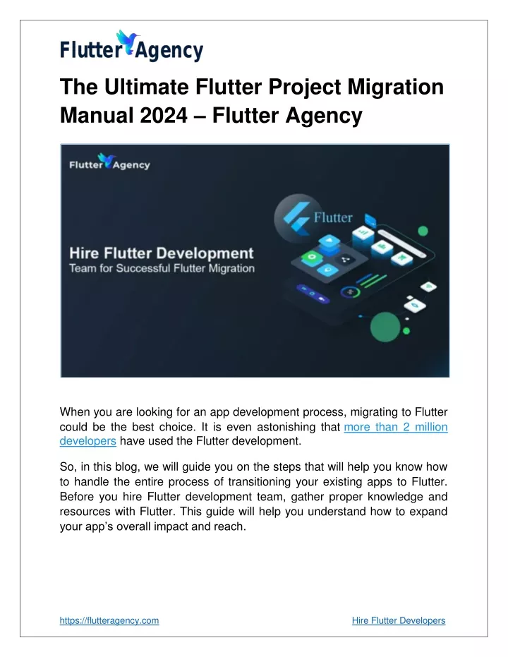 the ultimate flutter project migration manual