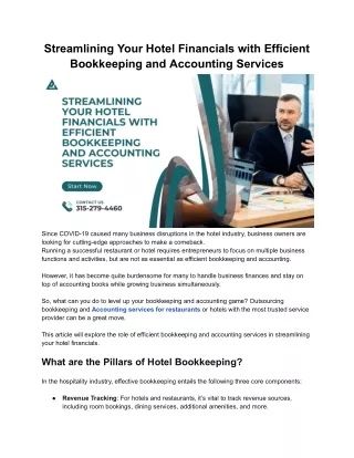 streamlining your hotel financials with efficient