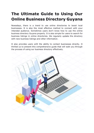 The Ultimate Guide to Using Our Online Business Directory Guyana