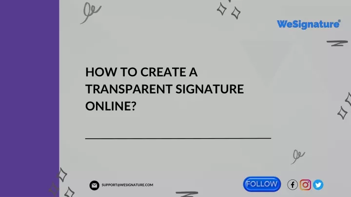 how to create a transparent signature online