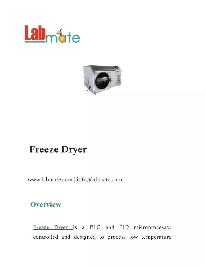 freeze dryer