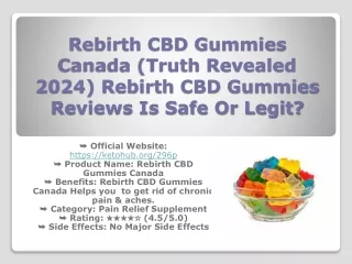 Rebirth CBD Gummies Canada