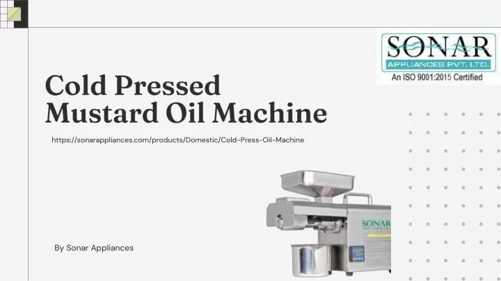 cold pressed mustard oil machine
