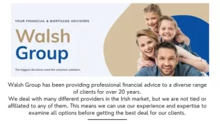Financial Advisor in Cork - Walsh Group
