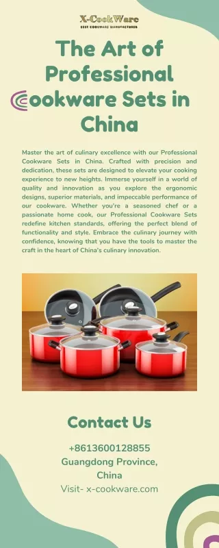 The Art of Professional Cookware Sets in China