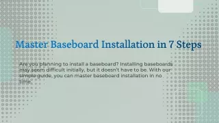 7 Steps to Mastering Baseboard Installation | Reno Superstore