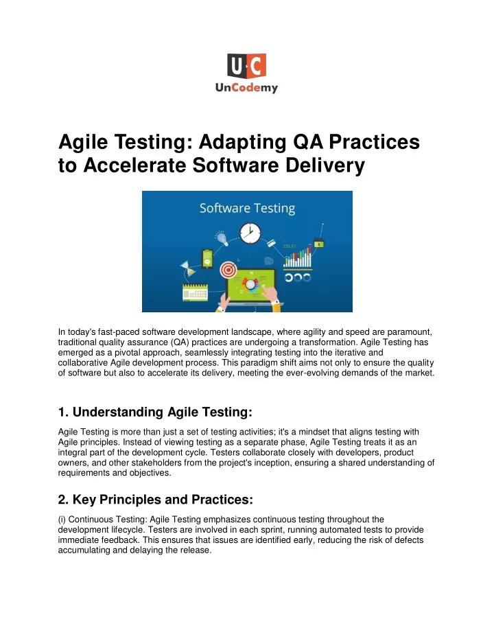 agile testing adapting qa practices to accelerate