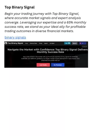 Top Binary Signal