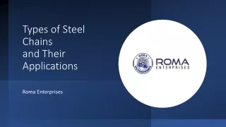 Types of Steel Chains_ and Their Applications