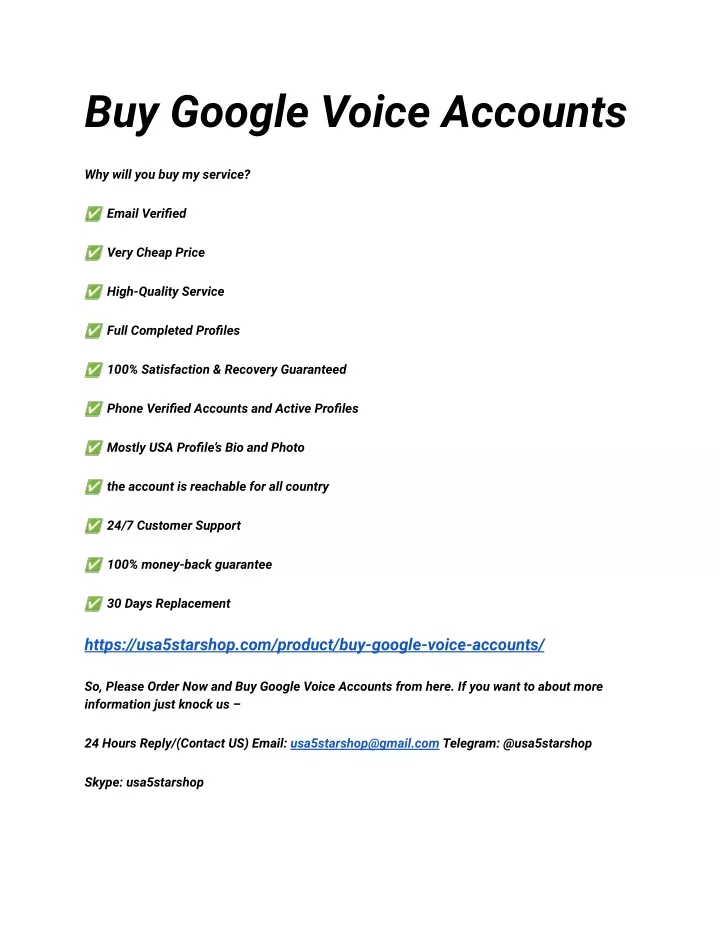 buy google voice accounts