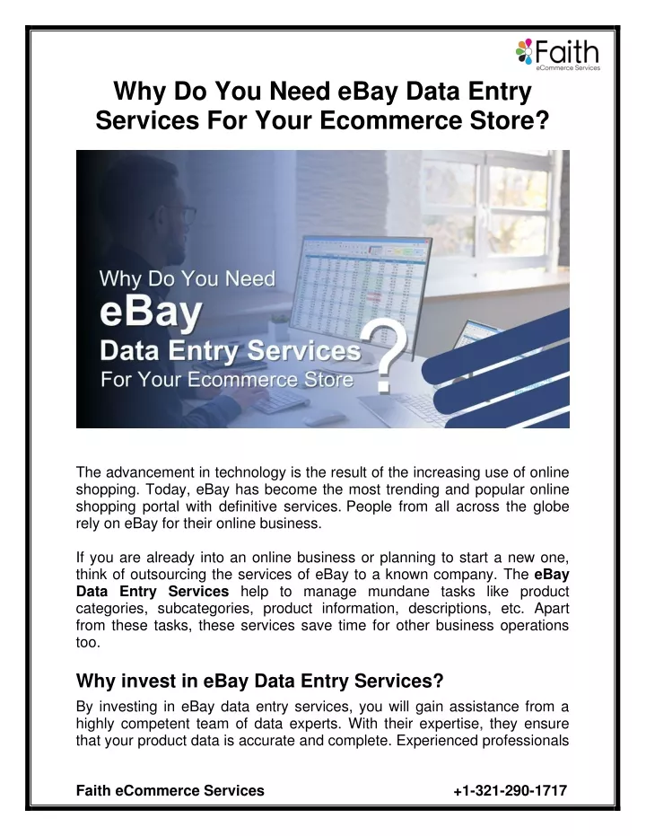 why do you need ebay data entry services for your