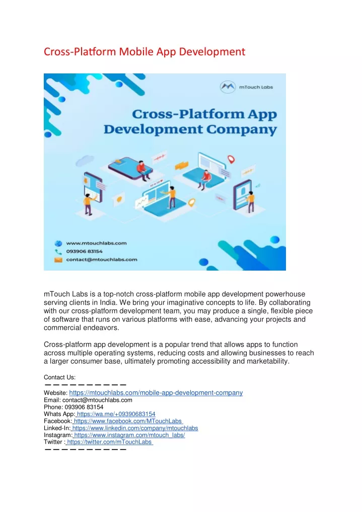 cross platform mobile app development