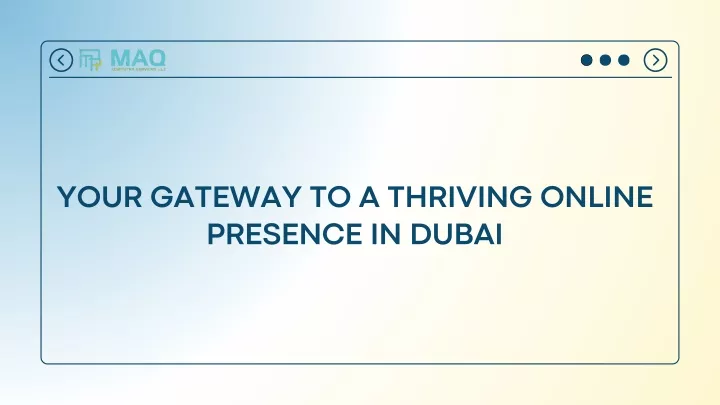 your gateway to a thriving online presence