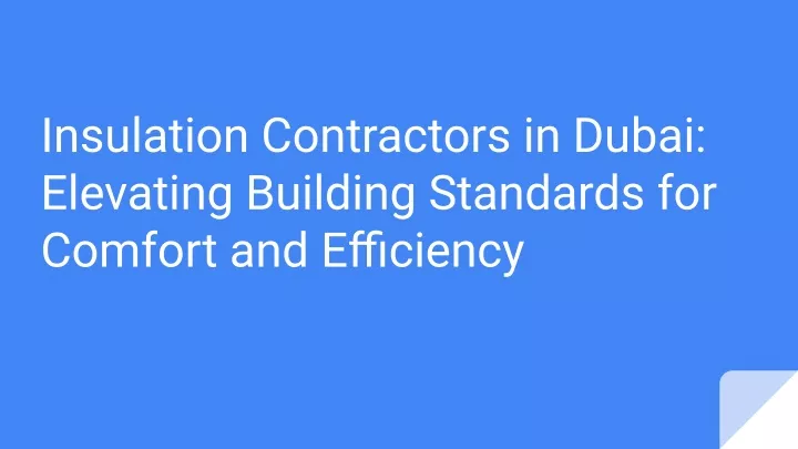 insulation contractors in dubai elevating
