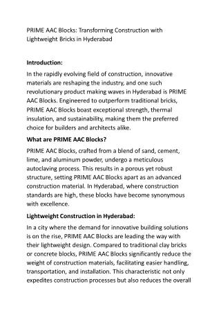 prime aac blocks transforming construction with