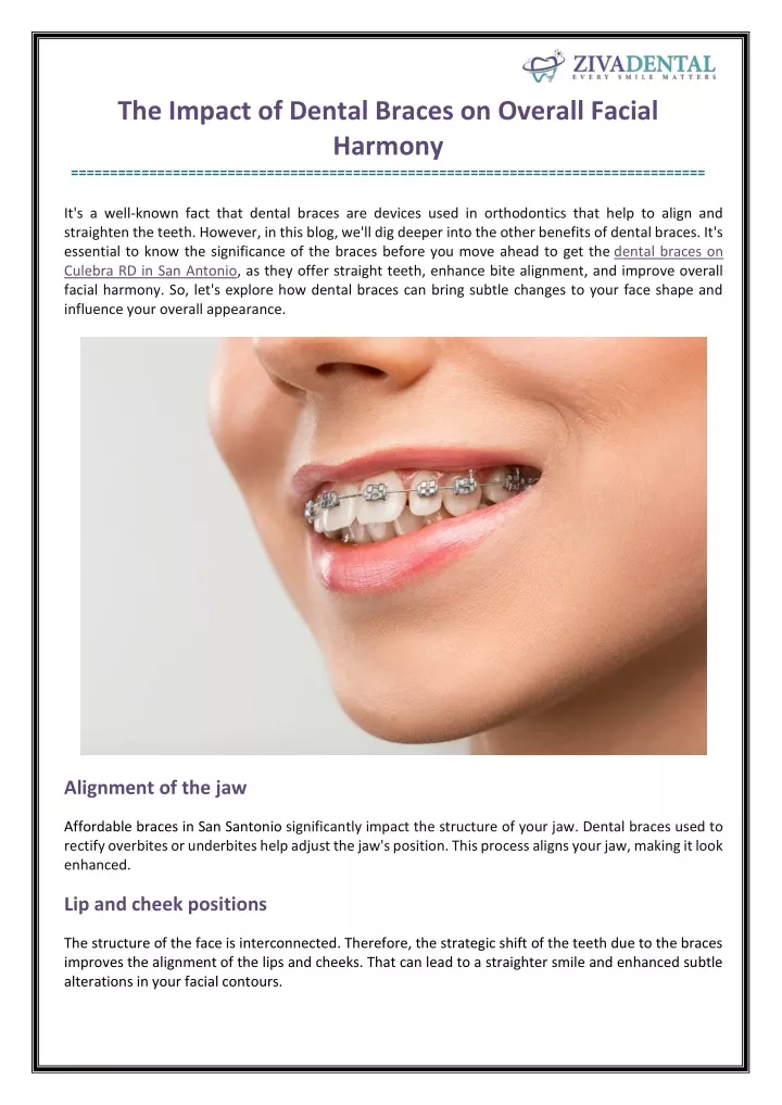 the impact of dental braces on overall facial