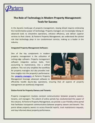 The Role of Technology in Modern Property Management Tools for Success