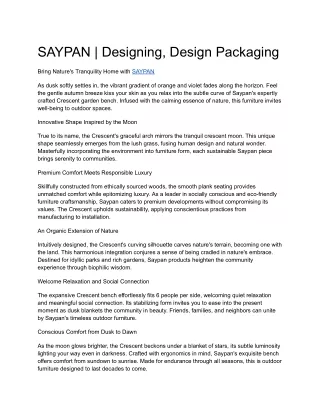 SAYPAN _ Designing, Design Packaging