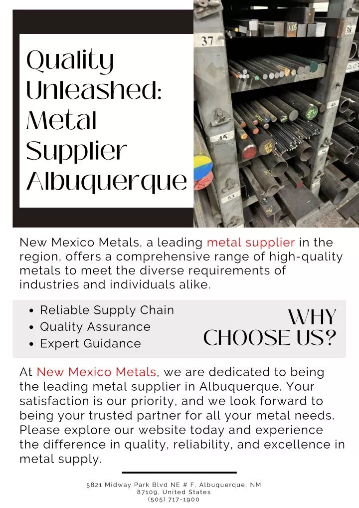 quality unleashed metal supplier albuquerque