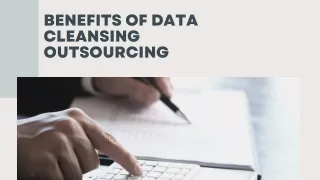 Benefits of Data Cleansing Outsourcing