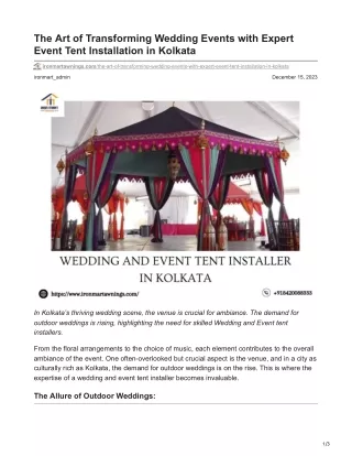 the art of transforming wedding events with