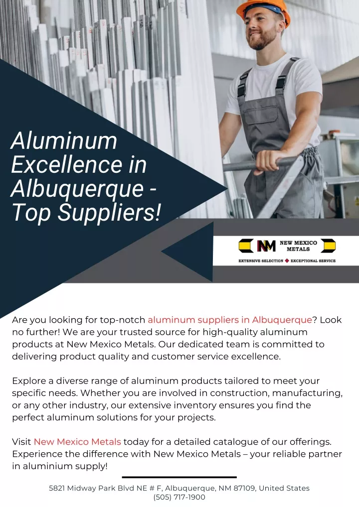 aluminum excellence in albuquerque top suppliers