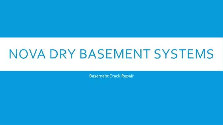 nova dry basement systems