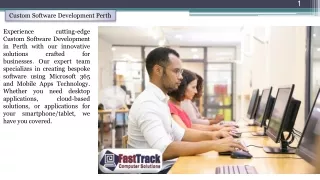 Custom Software Development in Perth Empowering Business Innovation
