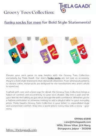 Funky Socks for Men for Bold Style Statements  Thela Gaadi