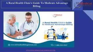A Rural Health Clinic’s Guide To Medicare Advantage Billing