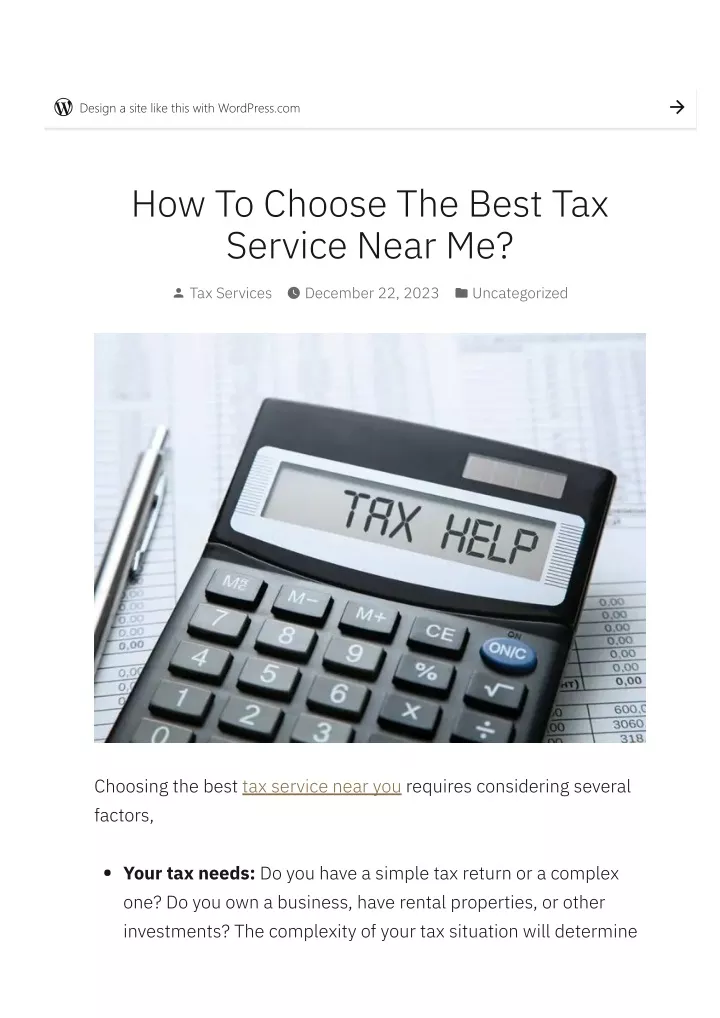 taxation accounting and financial service