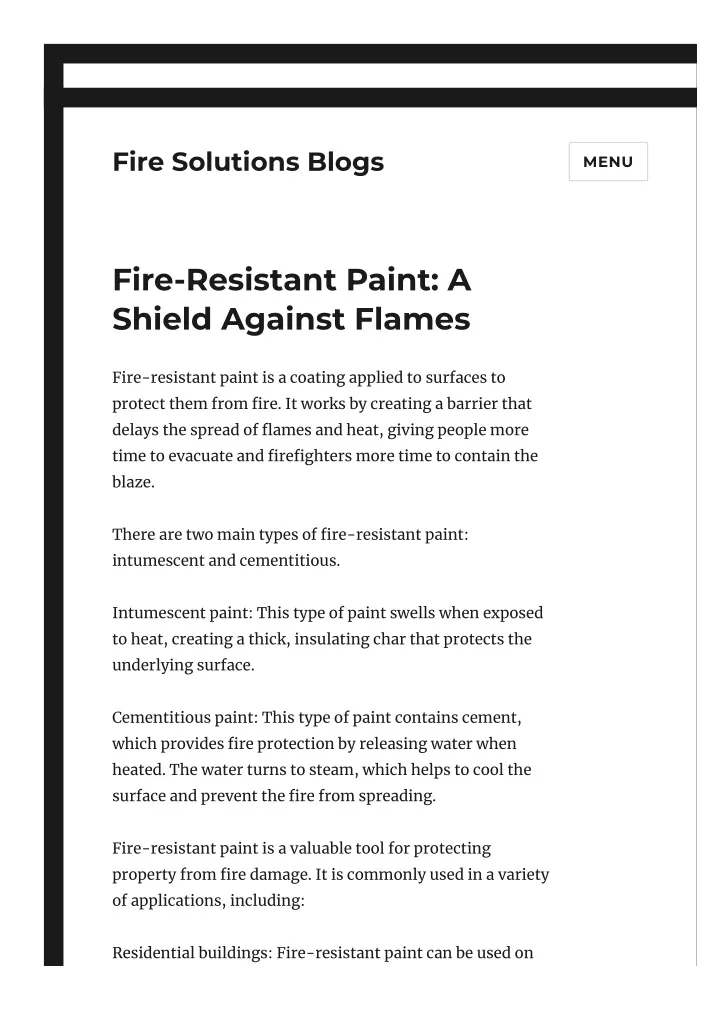 fire solutions blogs
