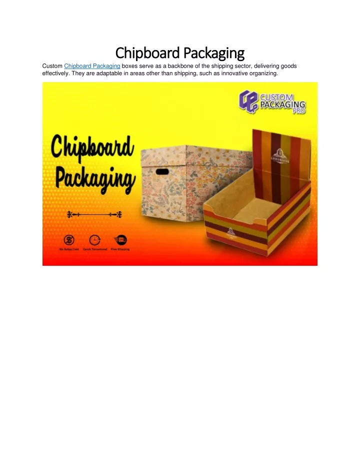 chipboard chipboard packaging