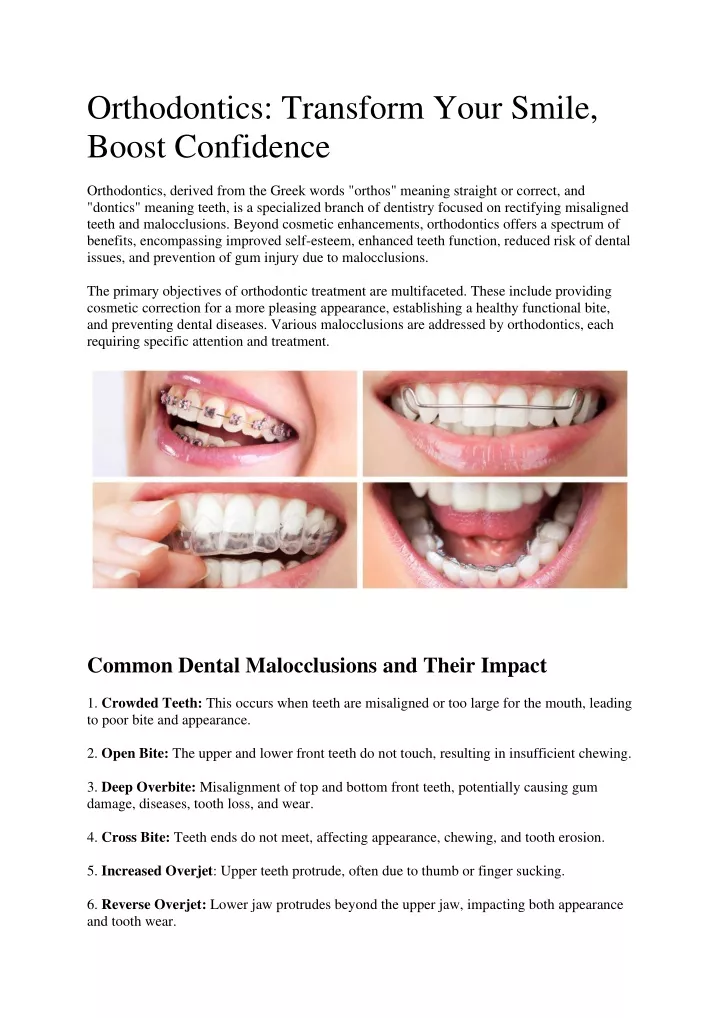 orthodontics transform your smile boost confidence