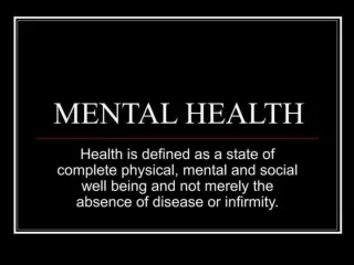 Mental Health PPT